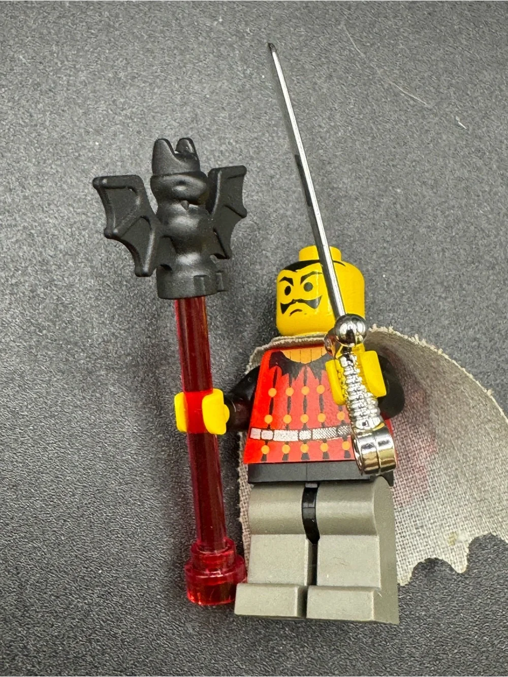 VTG 1990’s Lego Basil The Bat Lord Minifigure Castle Fright Knights With Horse